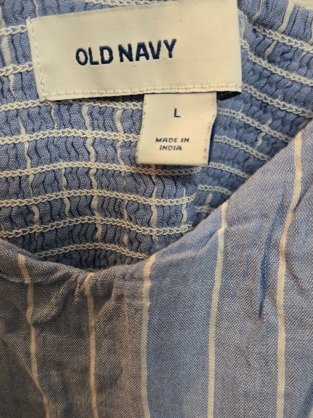 Old Navy Light Blue and White Striped Midi Sundress - Picture 5 of 9